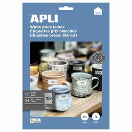 10 Feuilles A4 soit 40 étiquettes blanches coins arrondis 190x61mm photo du produit