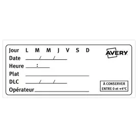 Rouleau de 300 étiquettes pré-imprimées plats témoin tracabilité alim. photo du produit