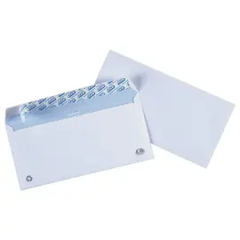 Boite de 200 Enveloppes extra blanches DL 110x220 100 g bande de protection photo du produit