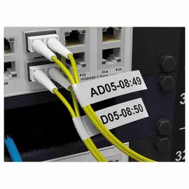 Ruban lamin&eacute; flexible TZe-FX221 largeur 9mm blanc impression noire photo du produit