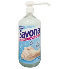 Flacon pompe crème lavante 1L parfum Amande photo du produit