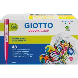48 Feutres pour textile - Coloris assortis - Giotto photo du produit