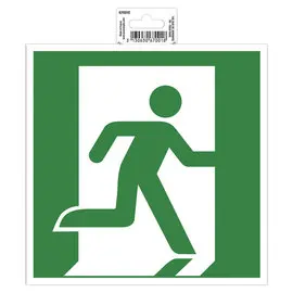 Panneau adhésif évacuation droite 20 cm - Vert photo du produit