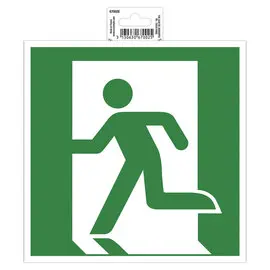 Panneau adhésif évacuation gauche 20 cm - Vert photo du produit