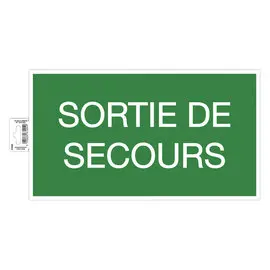 Panneau adhésif Issue de Secours 35 cm- Vert photo du produit