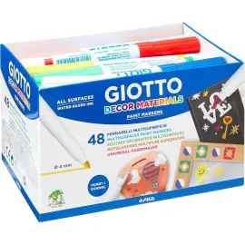 48 Feutres multisupport &agrave; base d'eau - Coloris assortis - Giotto photo du produit