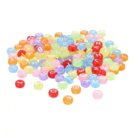 1200 Perles lettre - 7 mm - Trou 1 mm - Innspiro photo du produit