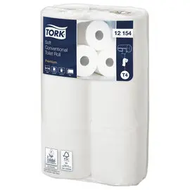 12 Rouleaux de papier toilette extra-doux Premium - TORK photo du produit
