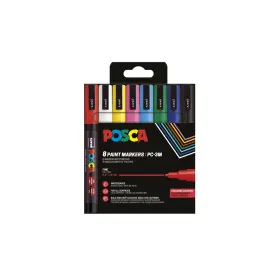 8 Marqueurs peinture - Pointe fine - Coloris assortis - Posca photo du produit