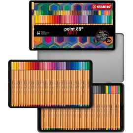 60 stylos feutres Point 88 - Pointe extra-fine - Coloris assortis - Stabilo photo du produit