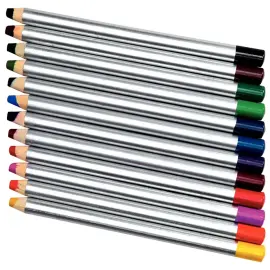 12 Crayons de couleur aquarellables - Coloris assortis - O'Color photo du produit