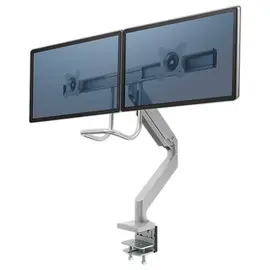 Bras porte-écran double à barre transversale Eppa - Argent - FELLOWES photo du produit