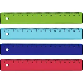 36 R&egrave;gles plates - 16 cm - Coloris assortis - Wonday photo du produit