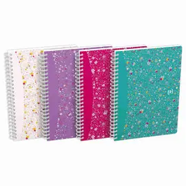 Cahier Flowers 14,8 x 21 cm - 5x5margé -120 pages - OXFORD photo du produit