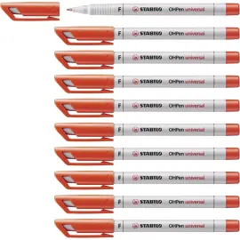 Marqueur effa&ccedil;able OHPen - Pointe fine - Rouge - Stabilo photo du produit