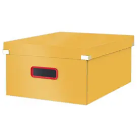 Boîte de rangement Cosy avec couvercleLarge jaune photo du produit