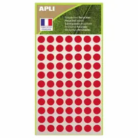 462 Pastilles de signalisation rondes,&Oslash; 8 mm, rouge, 100% recycl&eacute; photo du produit