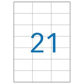 100 planches de 21 étiquettes étiquettes de signalisation - 70x42,4 mm - 100% recyclé photo du produit