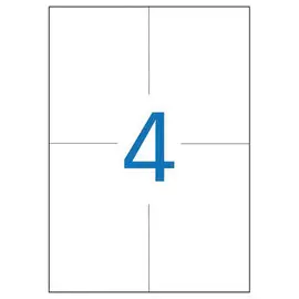 100 planches de 4 étiquettes de signalisation - 105x148,5 mm - 100% recyclé photo du produit