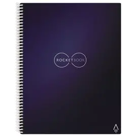 Cahier connecté et réutilisable à l'infini Rocketbook Core Letter - A4 - Bleu foncé - 32 pages - ROCKETBOOK photo du produit