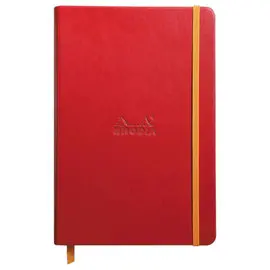 Carnet broché Rhodiarama A5 192 pages - couverture rigide - rouge - RHODIA photo du produit