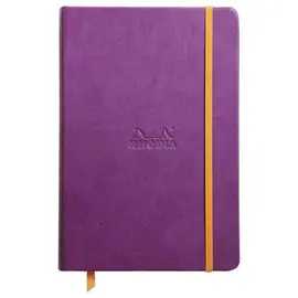 Carnet broché Rhodiarama A5 192 pages,ligné,couverture rigide violette photo du produit