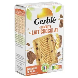 Carton de 18 18 Boîtes de 4 biscuits Gerblé au chocolat photo du produit