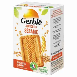 Carton de 18 boîtes de 4 biscuits Gerblé au sésame photo du produit