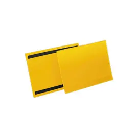 Lot de 50 Pochettes logistiques magnétiques A4 paysage jaune DURABLE photo du produit