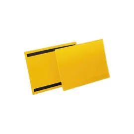 50 Pochettes porte-documents magnétiques - A4 paysage - Jaune - DURABLE photo du produit