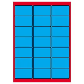 Boite de 100 Planches d'étiquettes L63,5xH38,1 mm 2100 étiq/ boîte, bleu vif photo du produit