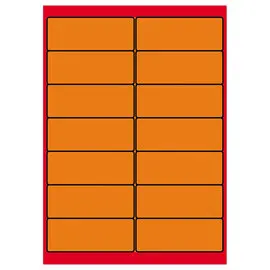 100 Planches d'étiquettes L99xH38,1 mm 1400 étiq/ boîte, orange vif photo du produit