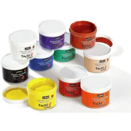 10 Gouaches aux doigts - 225 ml - Coloris assortis photo du produit