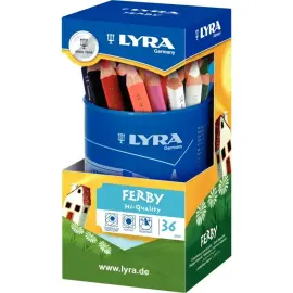 36 Crayons de couleur ergonomiques - Coloris assortis photo du produit