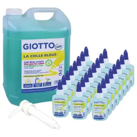 Colle bleue - 5L + 24 flacons vides de 50 ml - Giotto photo du produit
