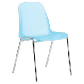 Chaise Charlotte translucide bleu photo du produit