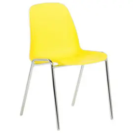 Chaise Charlotte translucide jaune photo du produit