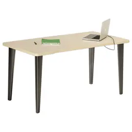 Bureau BORDEAUX 140 x 80 érable - pieds anthracite monté photo du produit