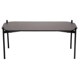 Table basse MEET 100 x 50 Noir pieds noirs mont&eacute;e photo du produit