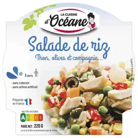 Salade prête à manger riz & thon - 220g photo du produit