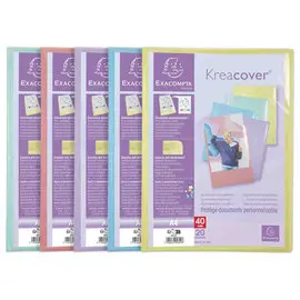 Protège-documents personnalisables Kreacover Pastel-20 poches - Assort photo du produit