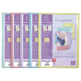 Protège-documents personnalisables Kreacover Pastel-30 poches - Assort photo du produit