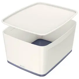 Boîte de rangement mybox moyenne blanc/gris photo du produit