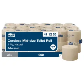 36 Rouleaux de papier toilette T7 - Sans mandrin - Naturel - TORK photo du produit