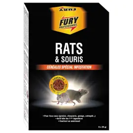 7 Sachets 20 gr unidose rats et sourisFURY photo du produit