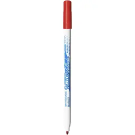 BIC Velleda 1721 Feutres pour Tableau Blanc Effa&ccedil;ables &agrave; Sec Pointe Conique Fine - Rouge photo du produit