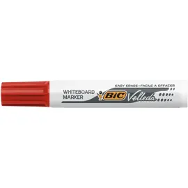 BIC Velleda 1791 Feutres pour Tableau Blanc Effa&ccedil;ables &agrave; Sec Pointe Large Biseaut&eacute;e - Rouge photo du produit