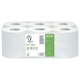 Pack de 12 Papier toilette Mini JUMBO avec technologie Bio Tech photo du produit