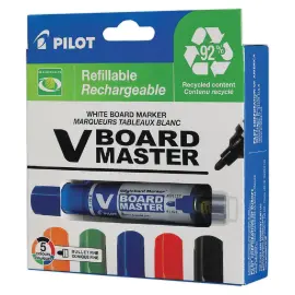 5 Marqueurs PILOT V-Board Master Begreen- Pointe ogive photo du produit