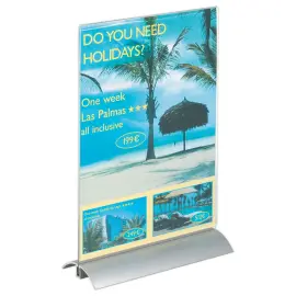 Présentoir affichage recto/verso photo du produit